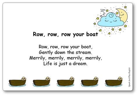 row row row your boat words